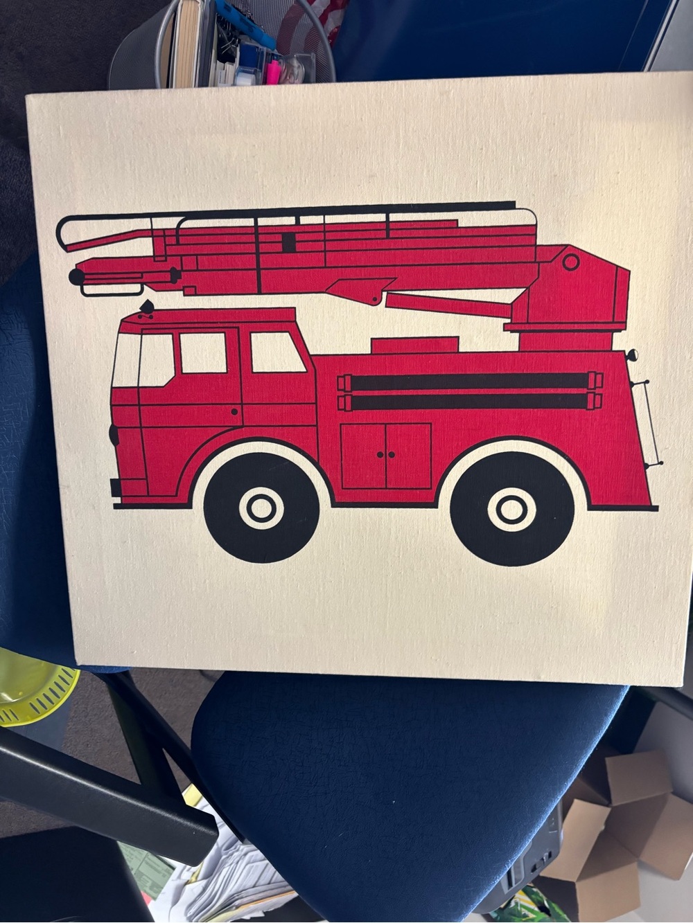 Red Fire Truck Wall Art Print